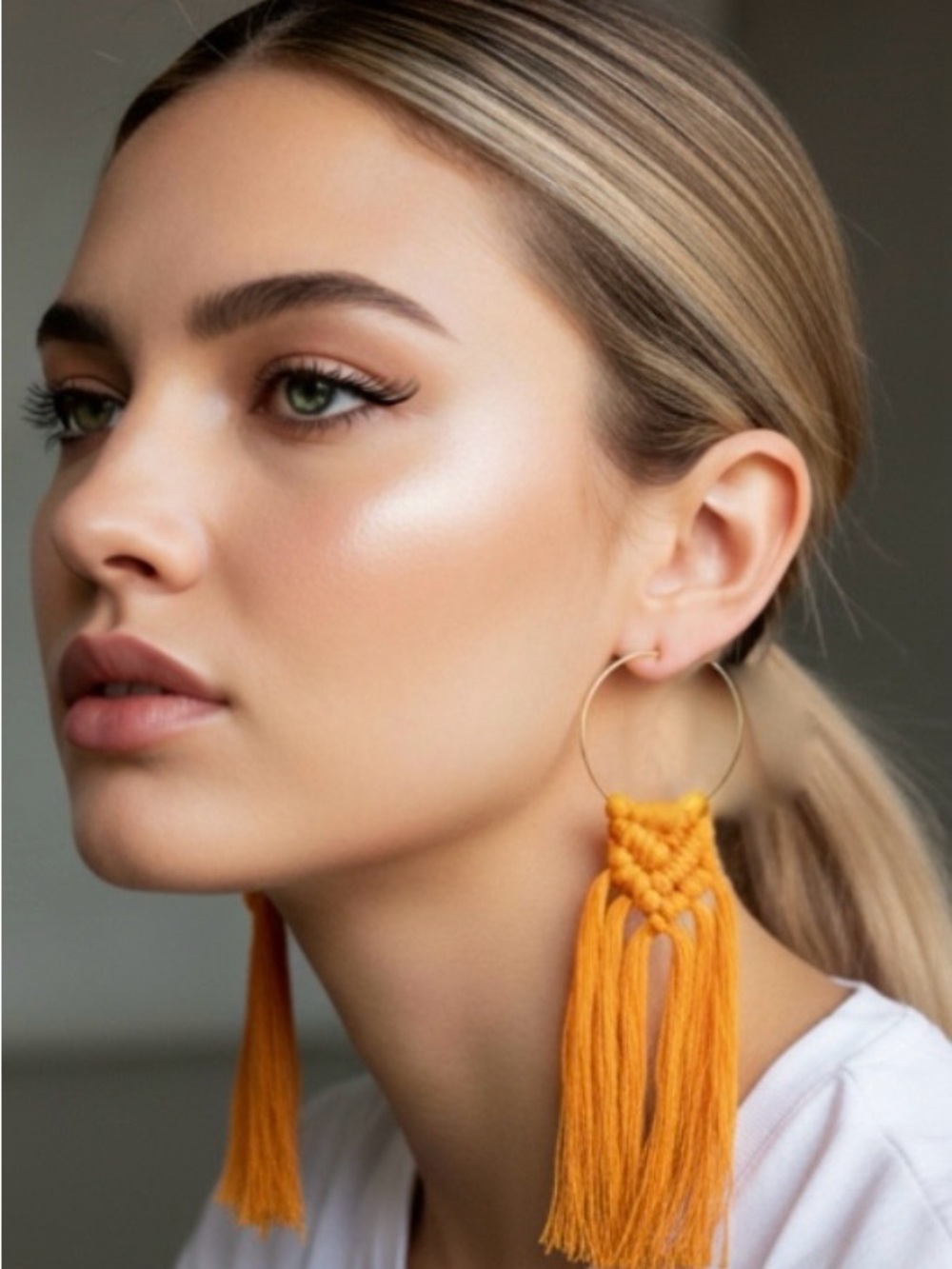 Macramé Marigold earrings